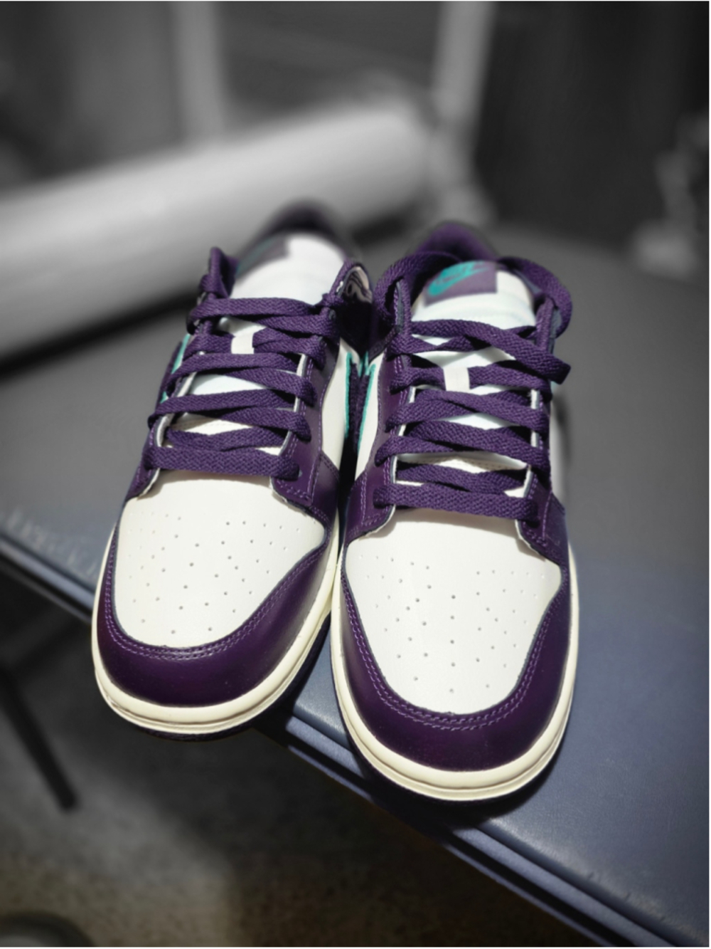 Nike Dunk Low Sail/Grand Purple, size 10m , new.
